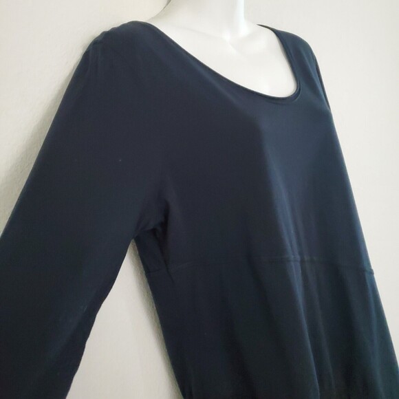 Soft Surroundings Top Petite Large Black Asymmetrical Hem Boho Lagenlook Sheer - Picture 4 of 8